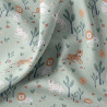 Printed Cotton MIGRAOU Blue / Orange
